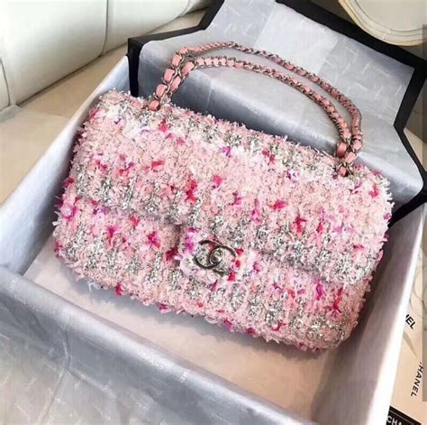 dior handbag pink tweed